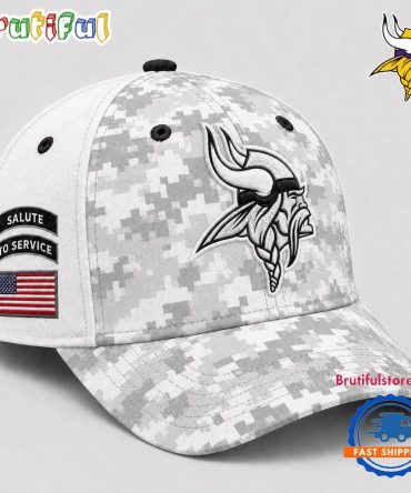 Minnesota Vikings 2026 Nfl Salute To Service Digital Camo Baseball Cap