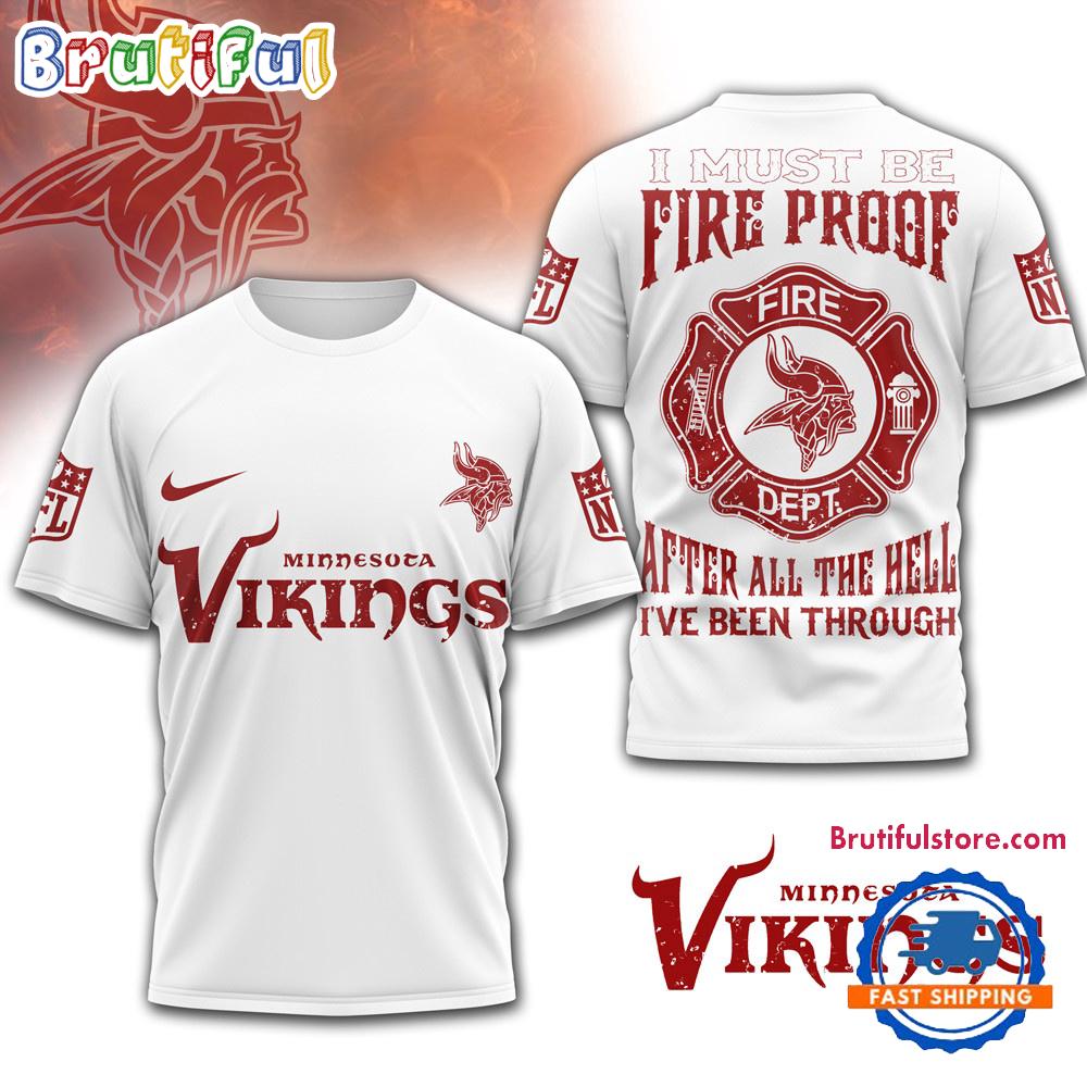 Minnesota Vikings Nfl Built By Fire Game Day Limited Edition 3D Shirt