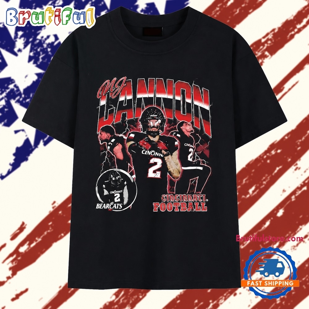Mj Cannon Illustration Cincinnati Bearcats T Shirt