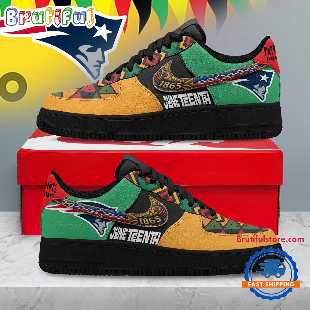New England Patriots 2026 Nfl Juneteenth Air Force 1 Shoes Sneaker