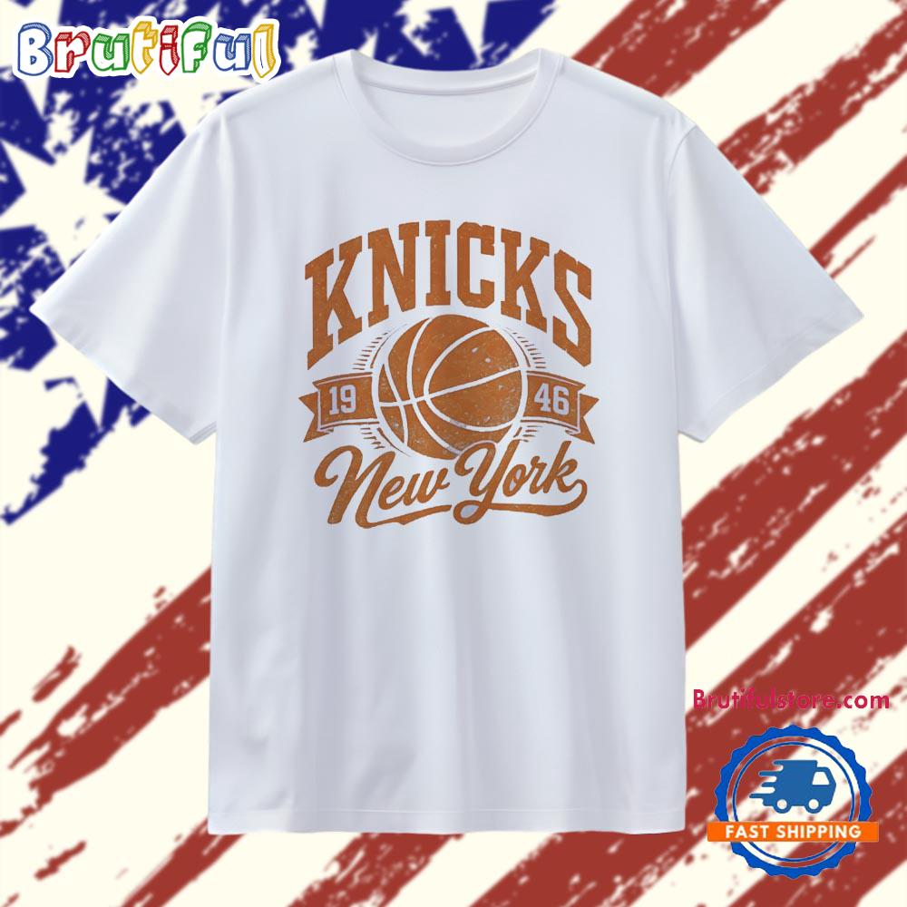 New York Knicks 1946 Distressed Logo Nba T Shirt