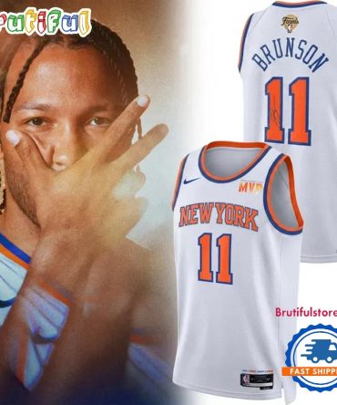 New York Knicks Jalen Brunson Mpv Signatures 2026 White Basketball Jersey
