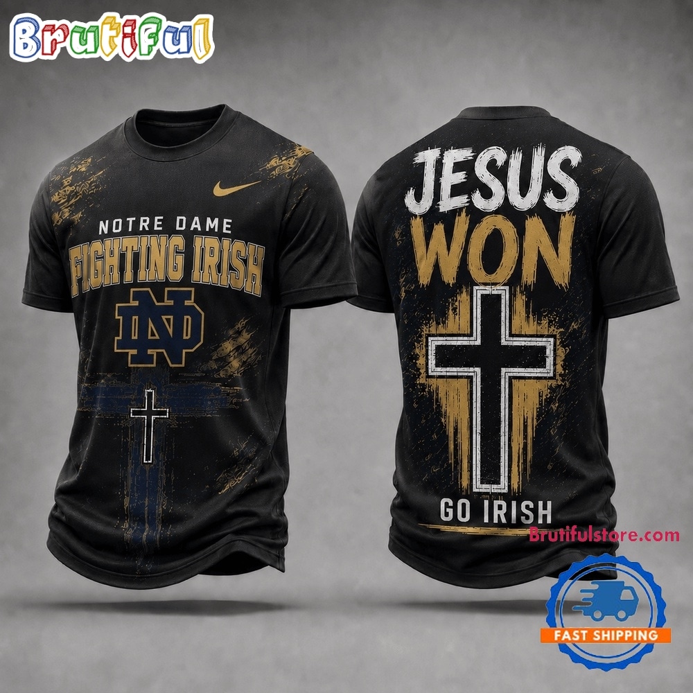 Notre Dame Fighting Irish Ncaa Jesus Won 3d Shirt