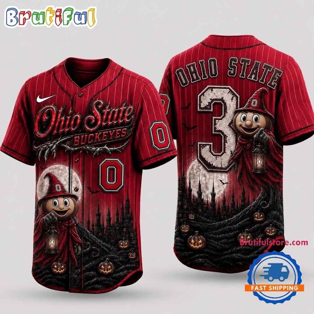 Ohio State Buckeyes 2026 Ncaa Spooky Mascot Halloween Personalized Baseball Jersey Shirt
