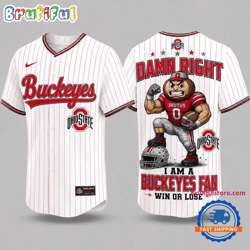 Ohio State Buckeyes Ncaa Mascot Forever Loyal Fan Baseball Jersey Shirt