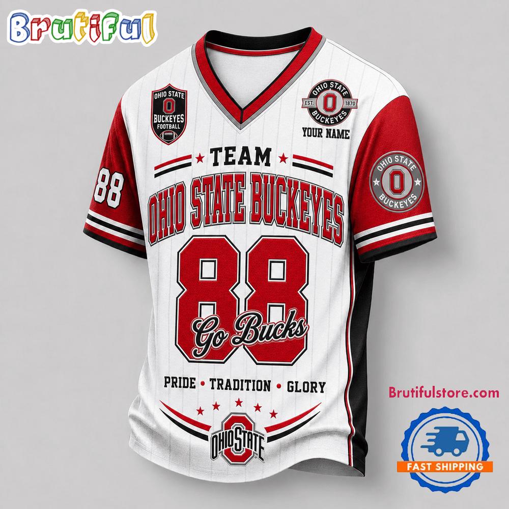 Ohio State Buckeyes Ncaa Team Legacy Personalized Football Jersey