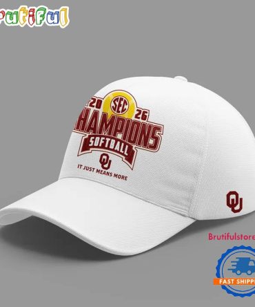 Oklahoma Sooners Softball Back-To-Back Sec Regular Season Champs 2026 White Classic Cap