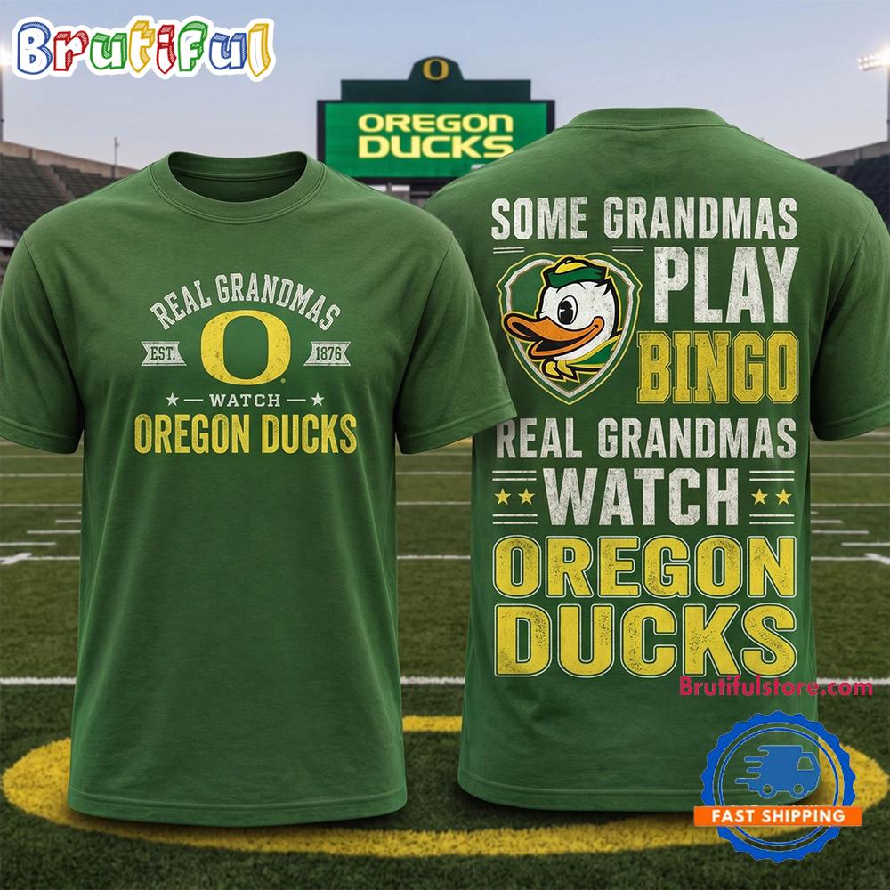 Oregon Ducks Ncaa Real Grandma Team Unisex 3D Shirt