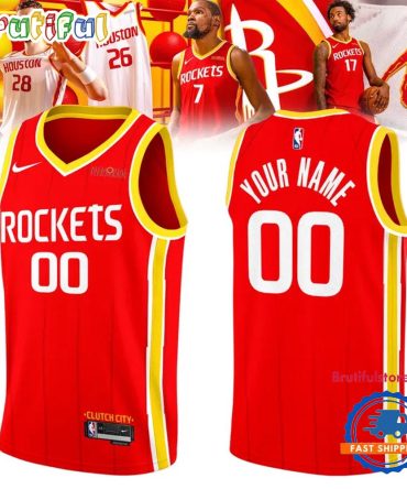 Houston Rockets Clutch City 2026 Red Basketball Jersey