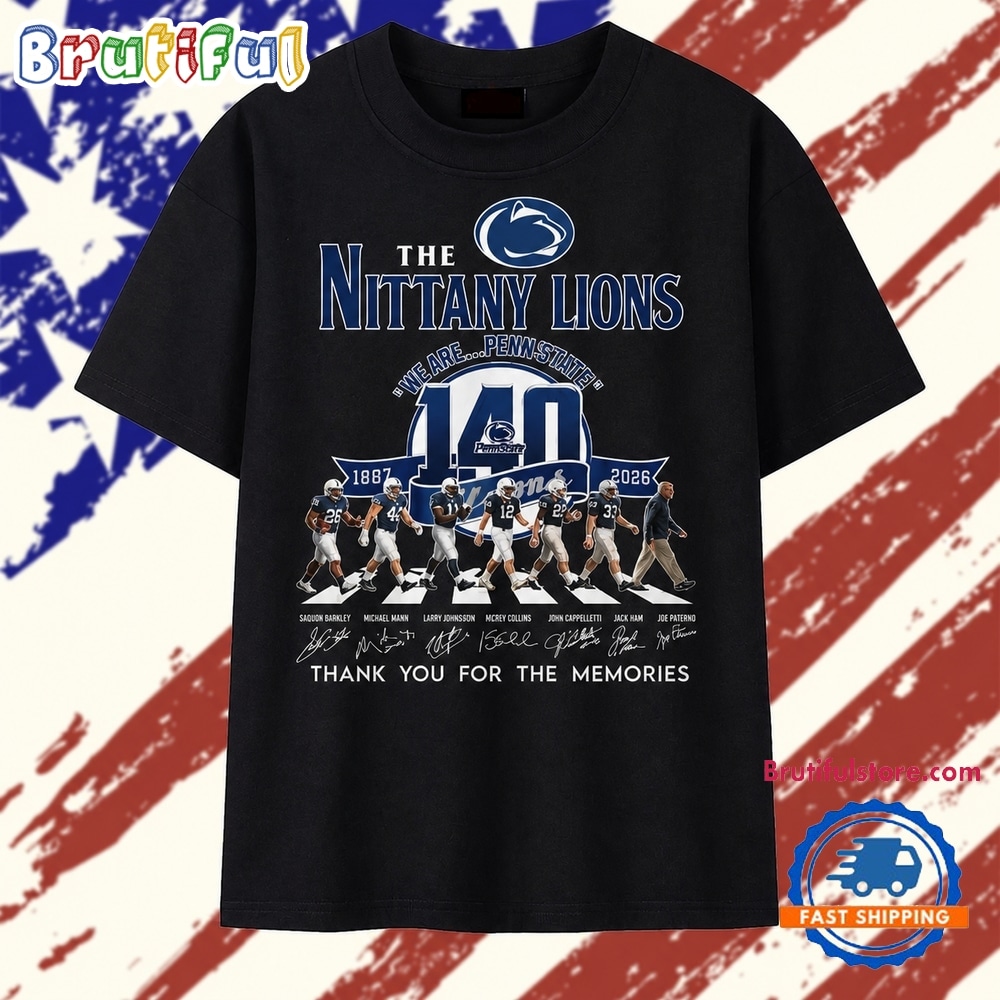 Penn State Nittany Lions 140 Years Abbey Road Style Graphic T Shirt