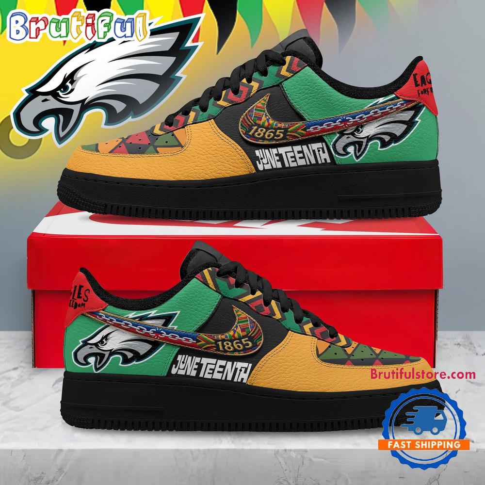 Philadelphia Eagles 2026 Nfl Juneteenth Air Force 1 Shoes Sneaker