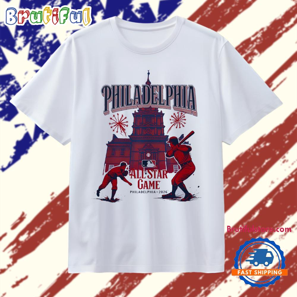 Philadelphia Phillies 2026 Mlb All Star Game Independence Hall Baseball Celebration T Shirt