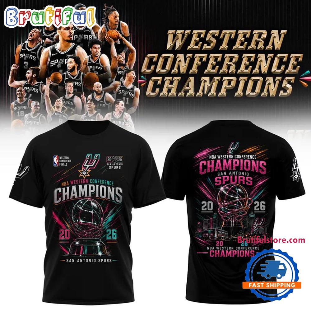 San Antonio Spurs 2026 Nba Western Conference Champions T-Shirt