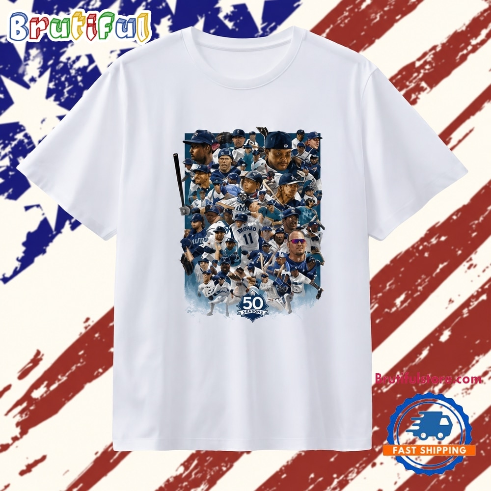 Seattle Mariners 50 Seasons Collage Mlb T Shirt