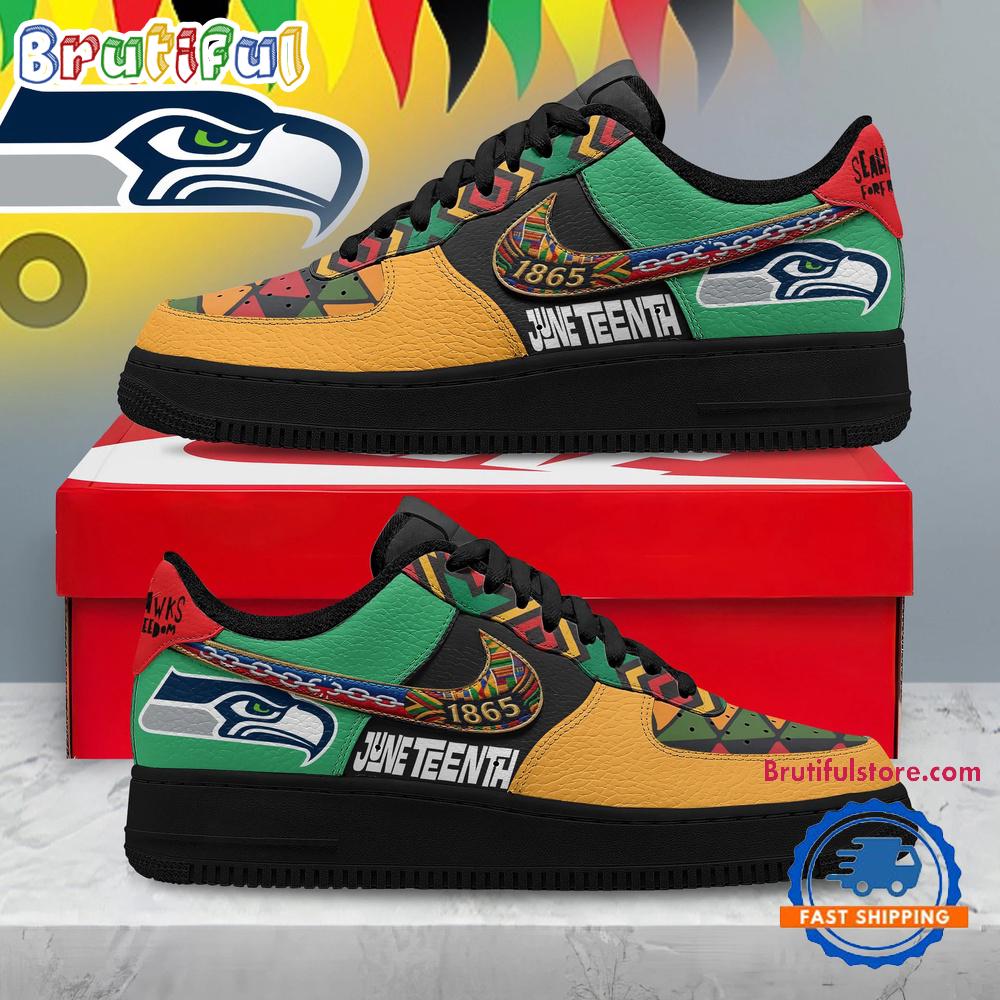 Seattle Seahawks 2026 Nfl Juneteenth Air Force 1 Shoes Sneaker