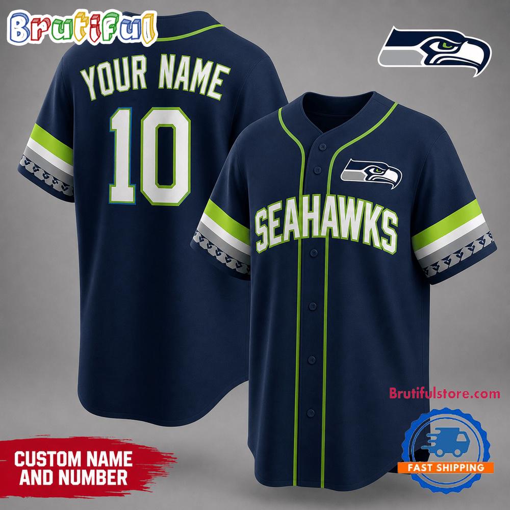 Seattle Seahawks Nfl Team Pride Baseball Jersey