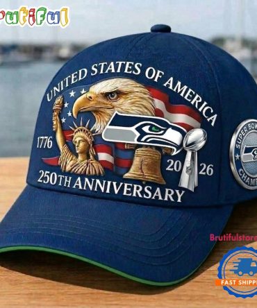 Seattle Seahawks Super Bowl X 250Th Anniversary Of America Classic Cap