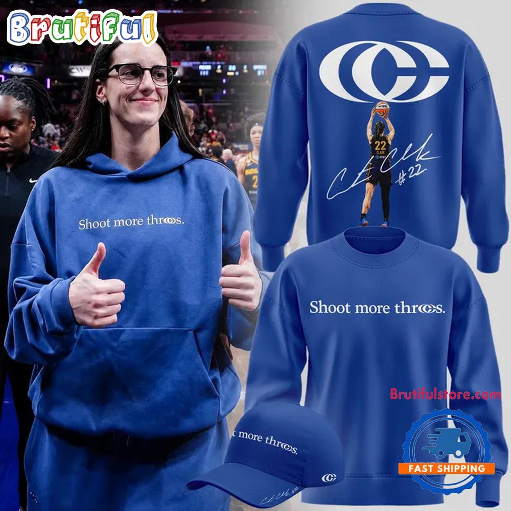 Shoot More Threes Caitlin Clark Logo And Signatures 2026 Exclusive Sweatshirt