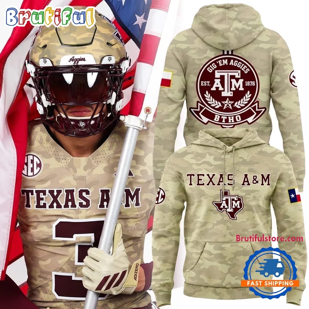 Texas A&M Aggies 2026 Honor & Support Camo Limited Edition Hoodie