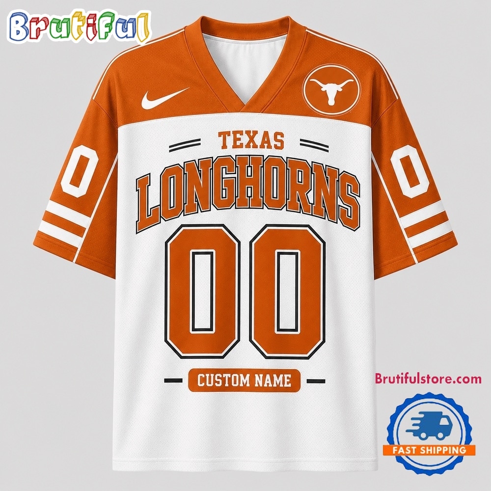 Texas Longhorns Ncaa College Team Pride Personalized Football Jersey