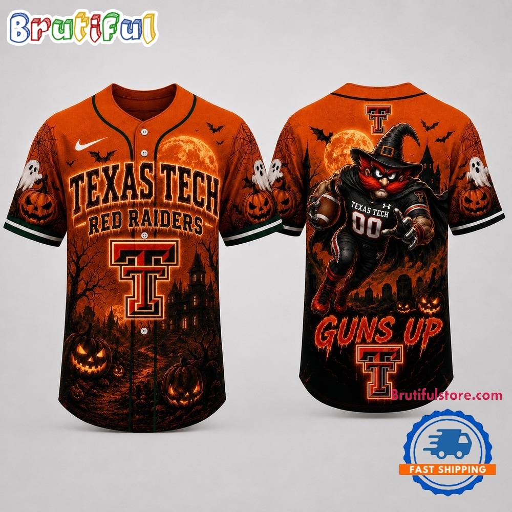 Texas Tech Red Raiders Ncaa Haunted Night Halloween Baseball Jersey Shirt