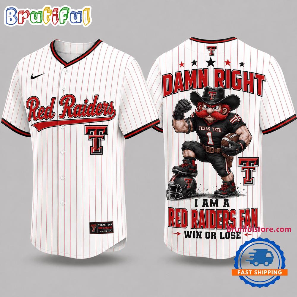 Texas Tech Red Raiders Ncaa Mascot Forever Loyal Fan Baseball Jersey Shirt