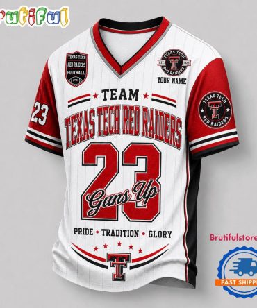 Texas Tech Red Raiders Ncaa Team Legacy Personalized Football Jersey