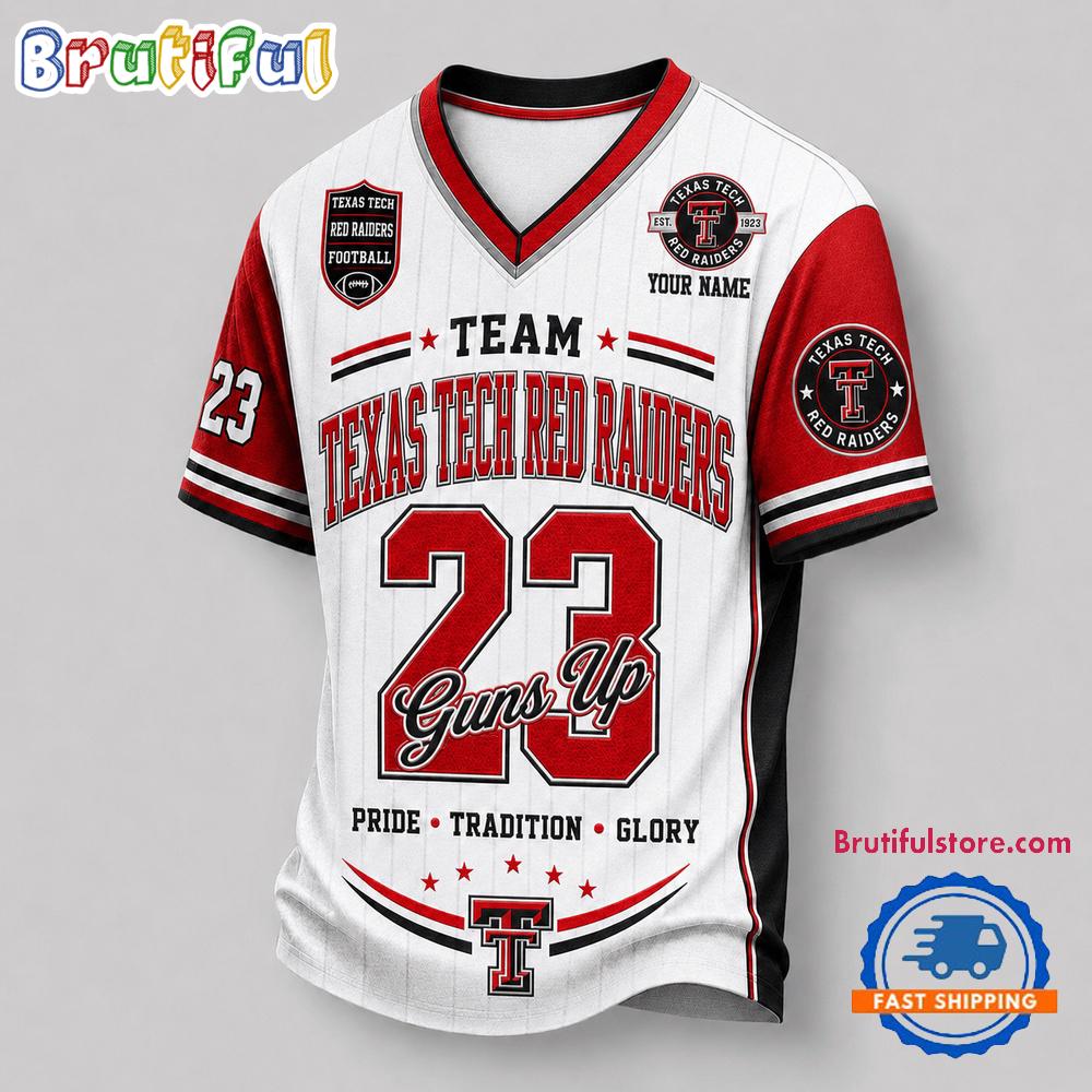 Texas Tech Red Raiders Ncaa Team Legacy Personalized Football Jersey