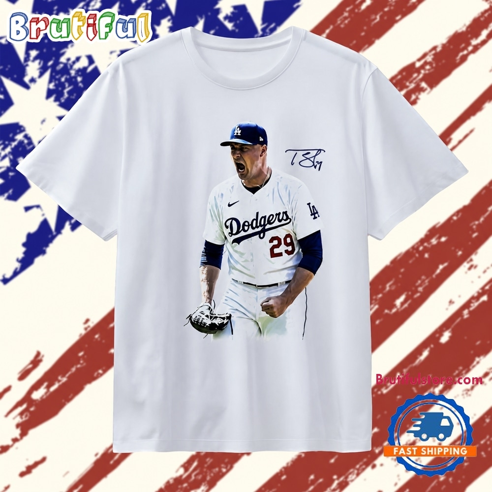 Tyler Glasnow Los Angeles Dodgers 29 Signature T Shirt
