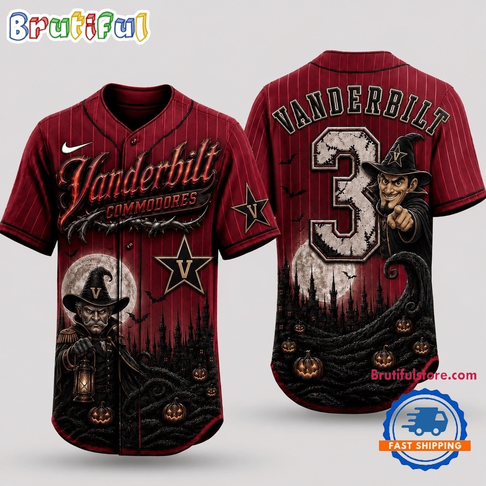Vanderbilt Commodores 2026 Ncaa Spooky Mascot Halloween Personalized Baseball Jersey Shirt