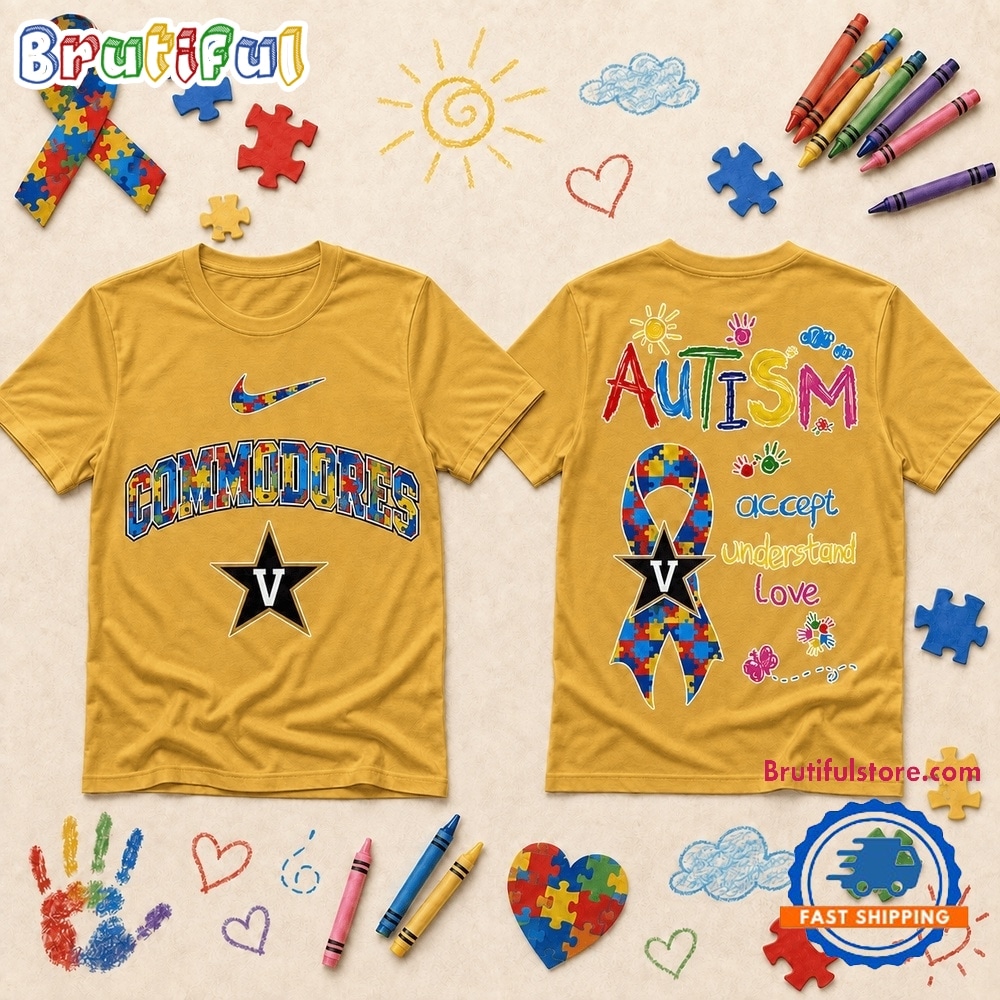 Vanderbilt Commodores Ncaa Autism Awareness Puzzle Ribbon T Shirt