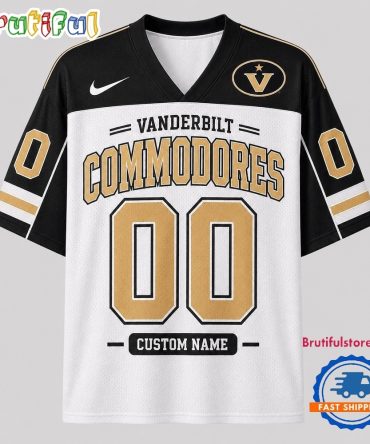 Vanderbilt Commodores Ncaa College Team Pride Personalized Football Jersey