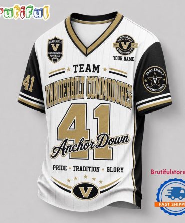 Vanderbilt Commodores Ncaa Team Legacy Personalized Football Jersey