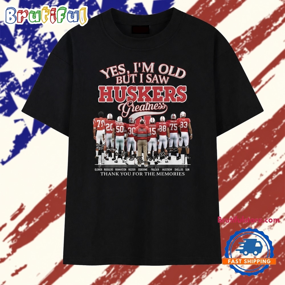 Vintage Nebraska Huskers Greatness Signatures T Shirt