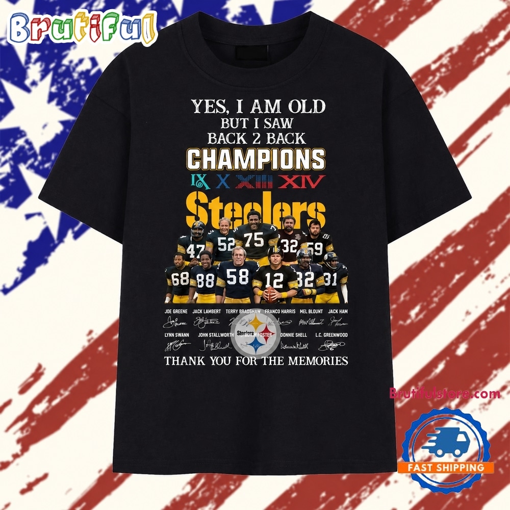 Vintage Pittsburgh Steelers Champions Signatures T Shirt