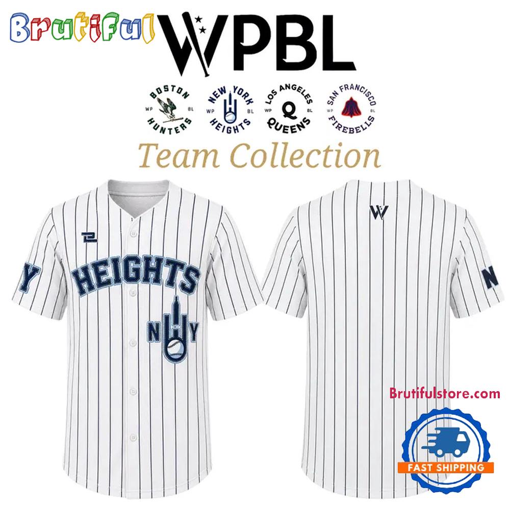 Wpbl New York Heights 2026 White Baseball Jersey
