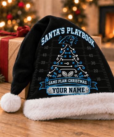 Carolina Panthers ,Santa’S Playbook Nfl Santa Hat Custom Name Christmas Gift For Fan - Limited Edition