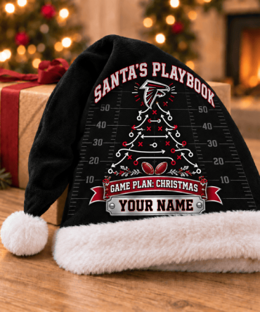 Atlanta Falcons ,Santa’S Playbook Nfl Santa Hat Custom Name Christmas Gift For Fan - Limited Edition
