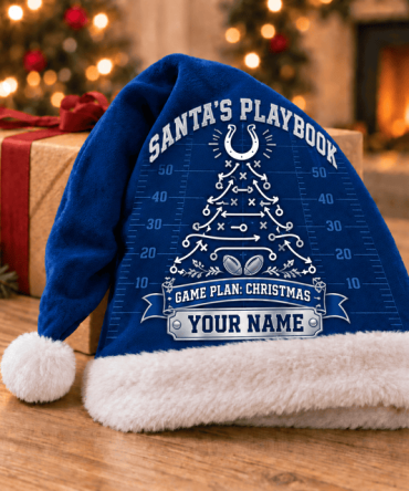 Indianapolis Colts ,Santa’S Playbook Nfl Santa Hat Custom Name Christmas Gift For Fan - Limited Edition