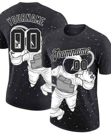 Custom 3D Pattern Design Astronaut Performance T-Shirt, For Football, Baseball, Hockey, Basketball, Softball & Rugby Fans