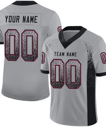 Custom Light Gray Black-Cardinal Drift Fashion Football Jersey, Gift For Football Fans