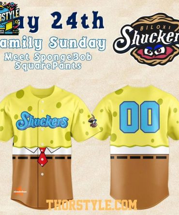 Biloxi Shuckers 2026 Spongebob Family Sunday Personalized Baseball Jersey