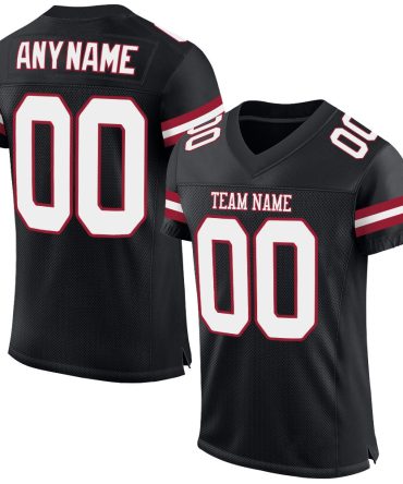 Custom Black White-Cardinal Football Jersey, Gift For Football Fans
