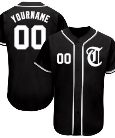 Custom Black White-Gray Baseball Jersey, Gift For Baseball Fans