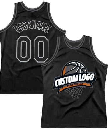 Custom Black Gray-Steel Gray Throwback Basketball Jersey, Gift For Basketball Fans