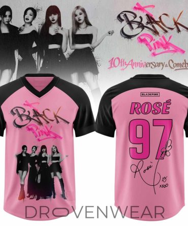 Blackpink - 10Th Anniversary & Comeback 🩷 Football Jersey - Róse