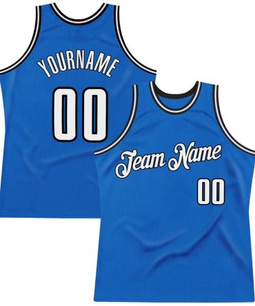 Custom Blue White-Black Throwback Basketball Jersey, Gift For Basketball Fans
