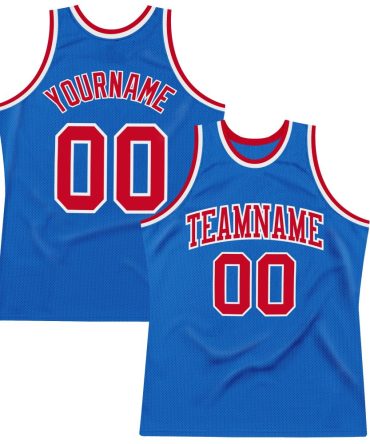 Custom Blue Red-White Throwback Basketball Jersey, Gift For Basketball Fans