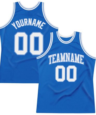 Custom Blue White-Light Blue Throwback Basketball Jersey, Gift For Basketball Fans