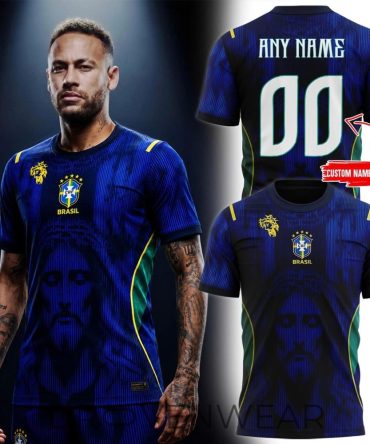 Brazil Soccer Team Jesus Inspired Custom Fan Jersey
